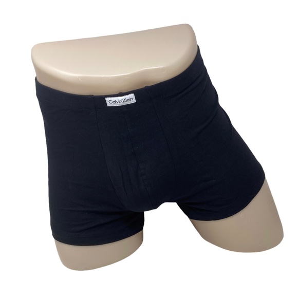 Calvin Klein Pure Cotton Stretch 3-Pack Trunk Black Men's Underwear NB3262001 - Picture 3 of 8